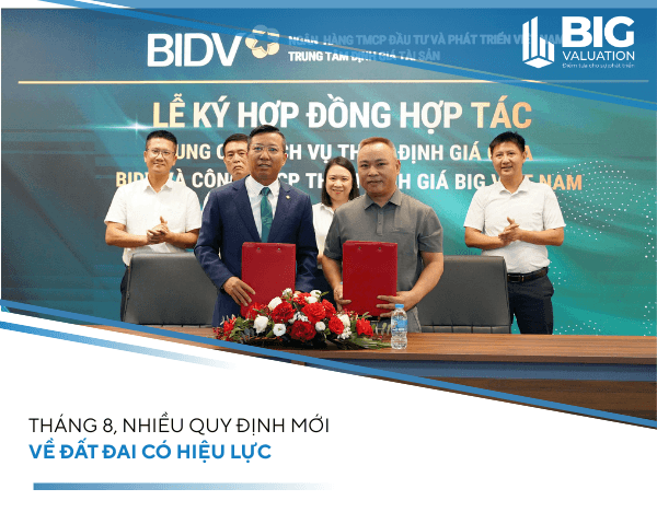LỄ KÝ KẾT HỢP ĐỒNG HỢP TÁC GIỮA NGÂN HÀNG TMCP ĐẦU TƯ VÀ PHÁT TRIỂN VIỆT NAM (BIDV) VÀ CÔNG TY CỔ PHẦN THẨM ĐỊNH GIÁ BIG VIỆT NAM