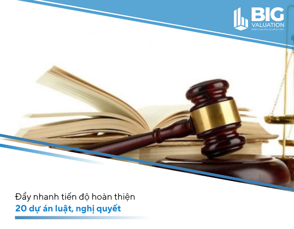 tiến độ hoàn thiện 20 dự án luật, nghị quyết